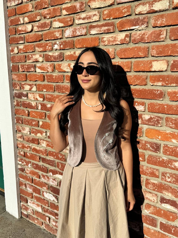 Morvarid Velvet  Vest