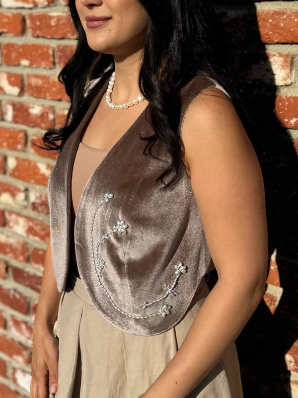Morvarid Velvet  Vest