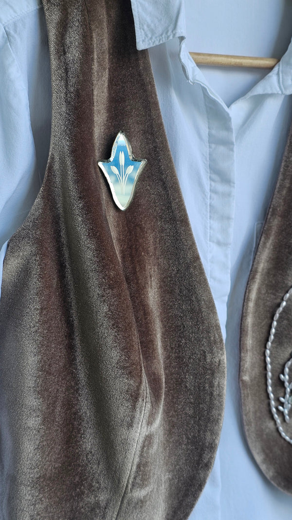 Laleh Etched Mirror Brooch