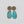 Adorn-Khatam Brass-Blue Patina Earring