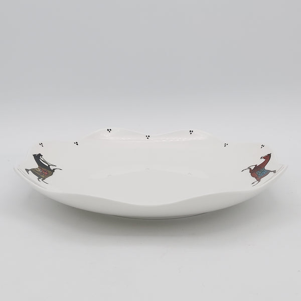 Torkaman Horses Wavy Rim Plate