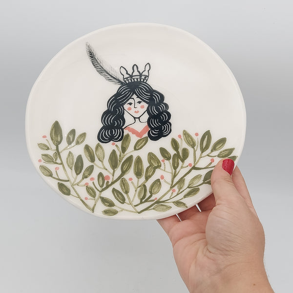 Hand-Painted "Moo Ferferi" Decorative Plate