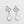 Clubs Silver Earrings with Baroque Pearls
