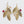 Asymmetrical Autumn Leaves Brass Earrings