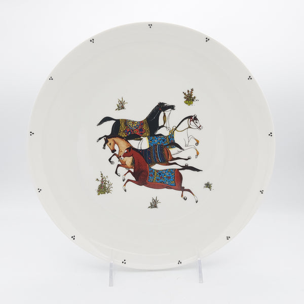 Torkaman Horses Large Plate