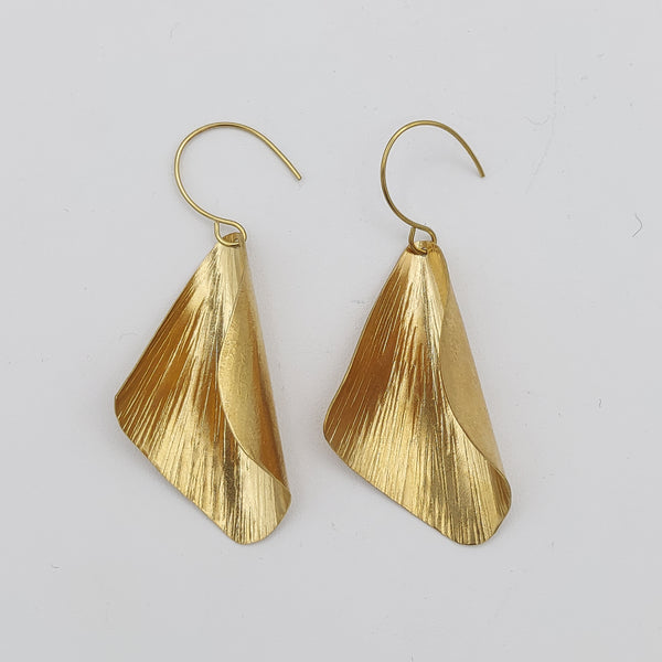 Brass Soft Fold Earrings
