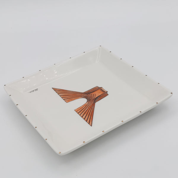 Shahyad Tower Jewelry Dish with Gold Touches