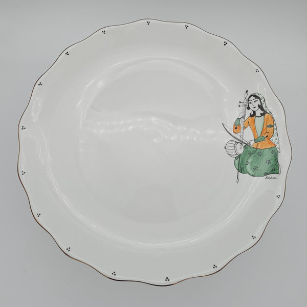 Hand Painted Qajar Lady with Kamancheh