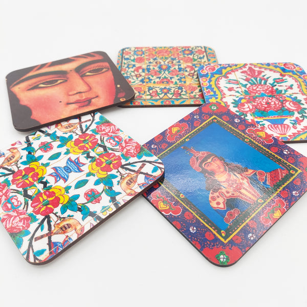 Persian Motifs Square Coasters