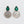 Pahlavi Coin Earrings with Tear Gem