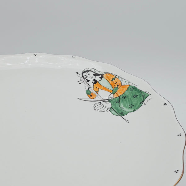 Hand Painted Qajar Lady with Kamancheh