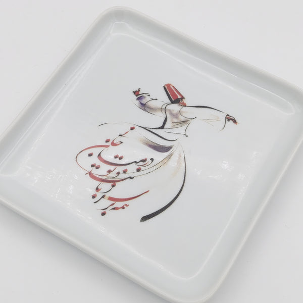 Dancing Darvish with Sa'adi Poem Jewelry Dish