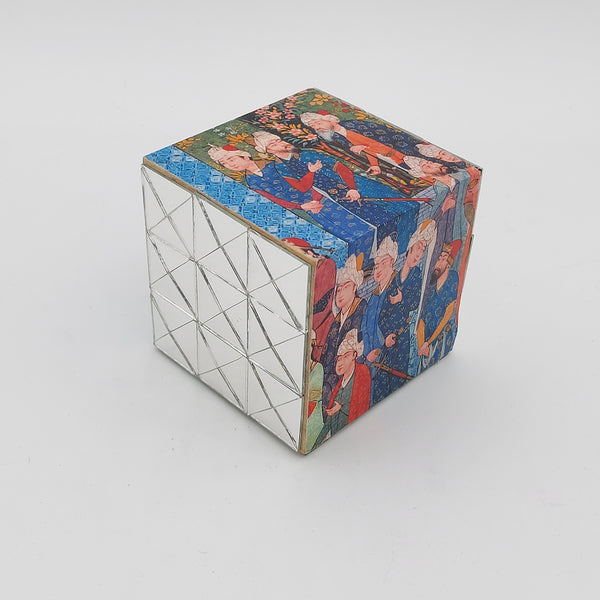 Hand Cut Mirror Cube Decorative Object