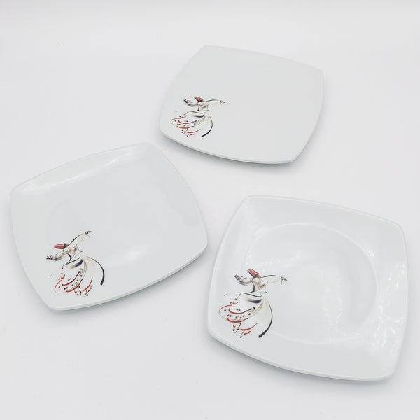 Side Dancing Darvish with Sa'adi Poem Plate