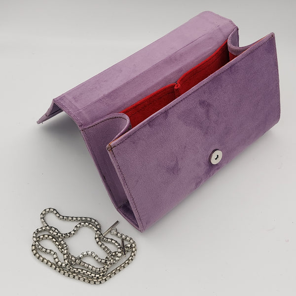 Violet Amood Clutch with Rose Quartz