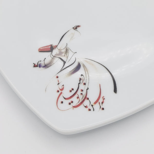 Side Dancing Darvish with Sa'adi Poem Plate