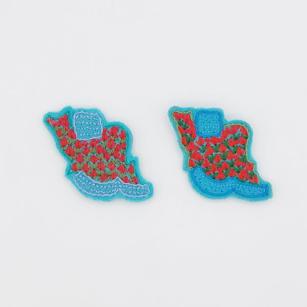 Land of Tulips Embroidered Brooch