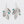 Silver Leaves Earrings with Turquoise