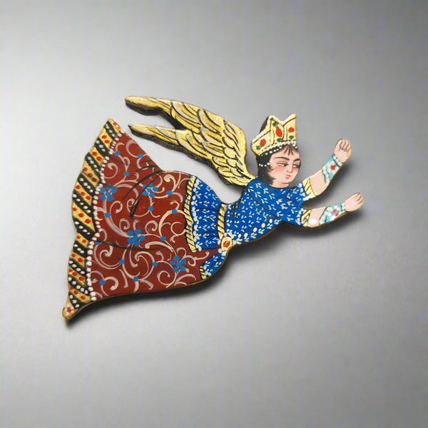 Persian Angel Brooch-Blue Red
