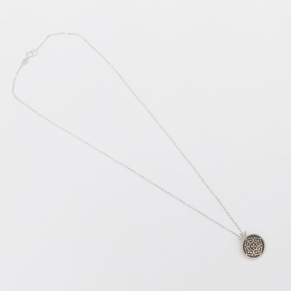Pomegranate Silver Necklace