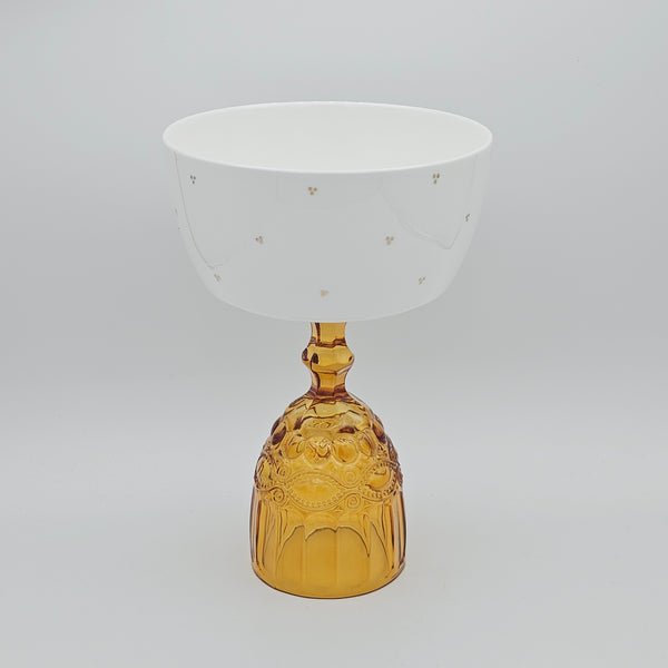 Torkaman Horses Deep Bowl with Amber Stand