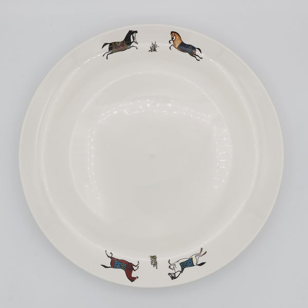 Torkaman Horses Large Round Serving Platter