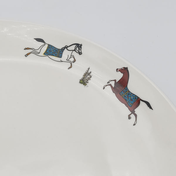 Torkaman Horses Large Round Serving Platter