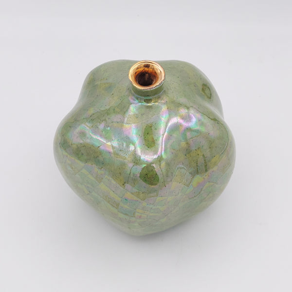 Decorative Olive Green Ceramic Pomegranate