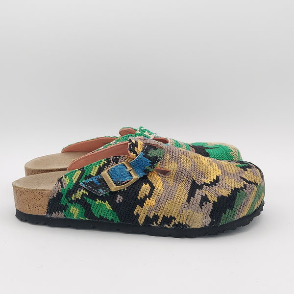 Green Vintage Gobelin Sandals [Size 6.5]