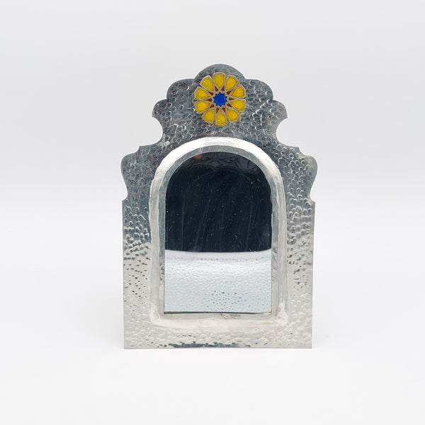 Small Orosi Tabletop Mirror with Copper Frame & Minakari