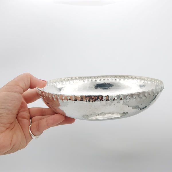 Hammered Round Copper Bowl