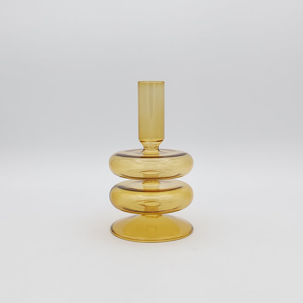 Apricot Glass Candle Holder
