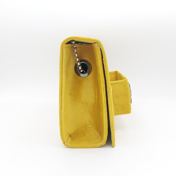 Yellow Amood Clutch with Lapis