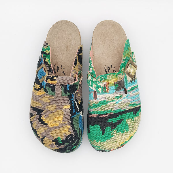 Green Vintage Gobelin Sandals [Size 6.5]