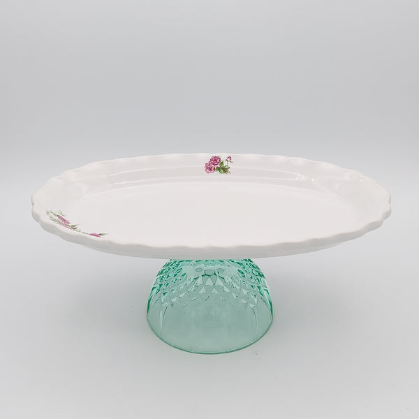 Golesorkhi Oval Plate with Turquoise Stand
