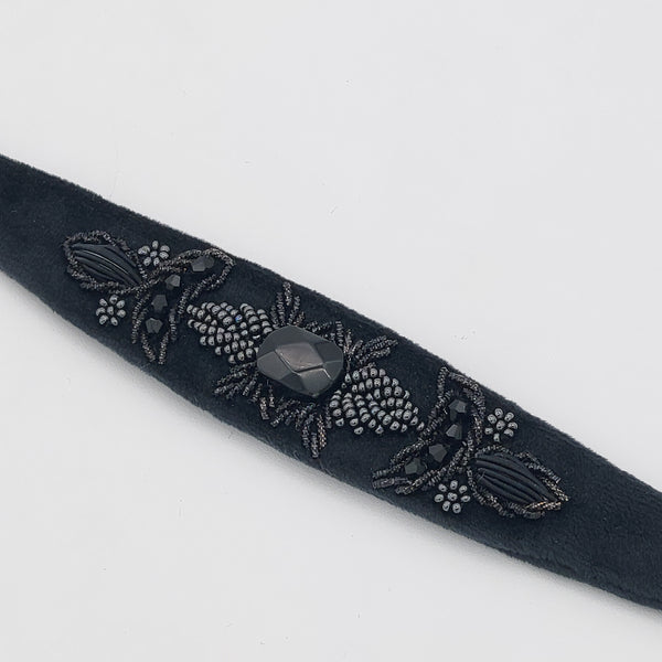 Black Choker with Square Onyx & Sermeh