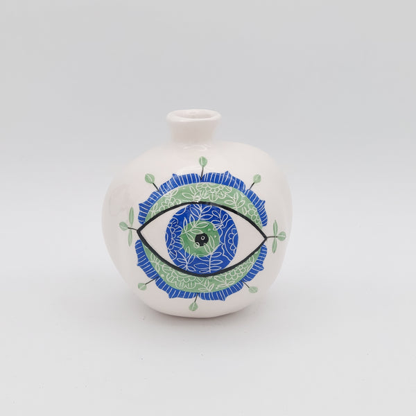 Evil Eye Decorative Ceramic Pomegranate