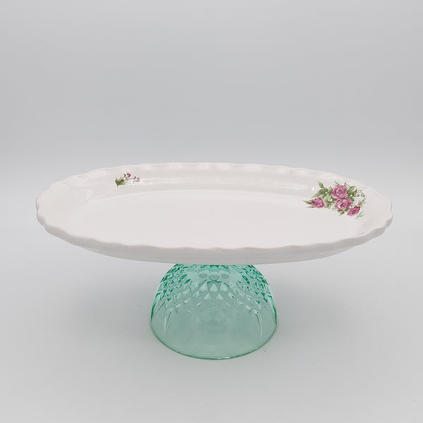 Golesorkhi Oval Plate with Turquoise Stand