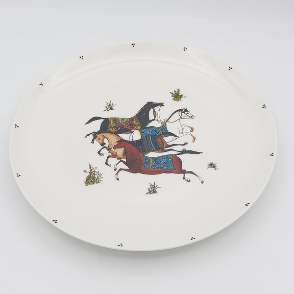 Torkaman Horses Large Plate