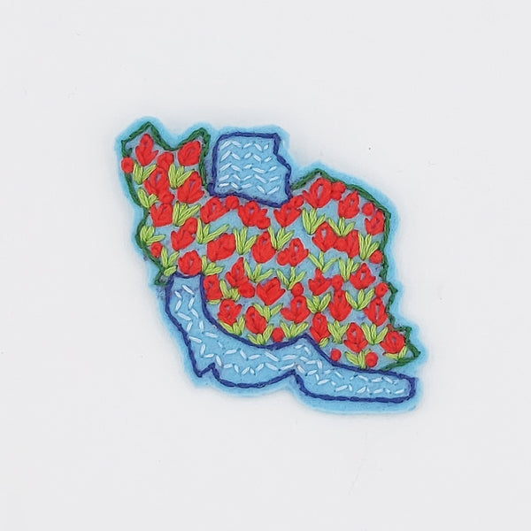Large Land of Tulips Embroidered Brooch
