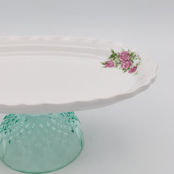 Golesorkhi Oval Plate with Turquoise Stand