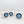 Evil Eye Ceramic Pomegranate with Gold Touches