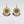 Pahlavi Coin Brass Earring with Color Stone Drops