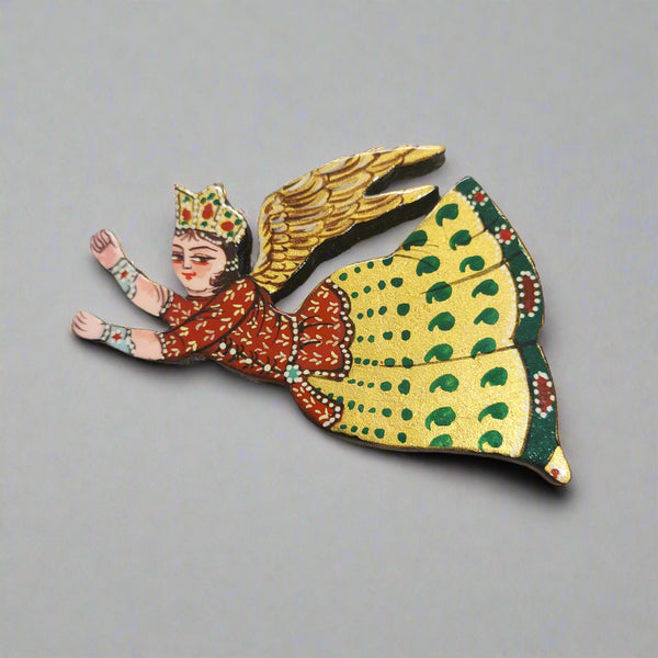 Persian Angel Brooch-Gold Red
