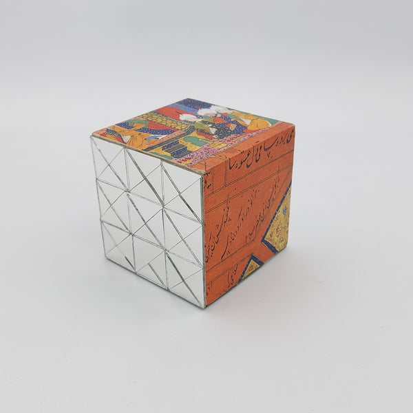 Hand Cut Mirror Cube Decorative Object