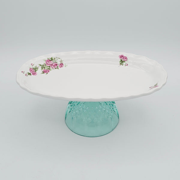 Golesorkhi Oval Plate with Turquoise Stand