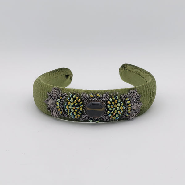 Olive Green Naazbanoo Hairband