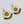 Pahlavi Coin Brass Earring with Color Stone Drops