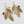 Asymmetrical Autumn Leaves Brass Earrings