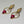 Red Crown Brass Earrings with Pearls